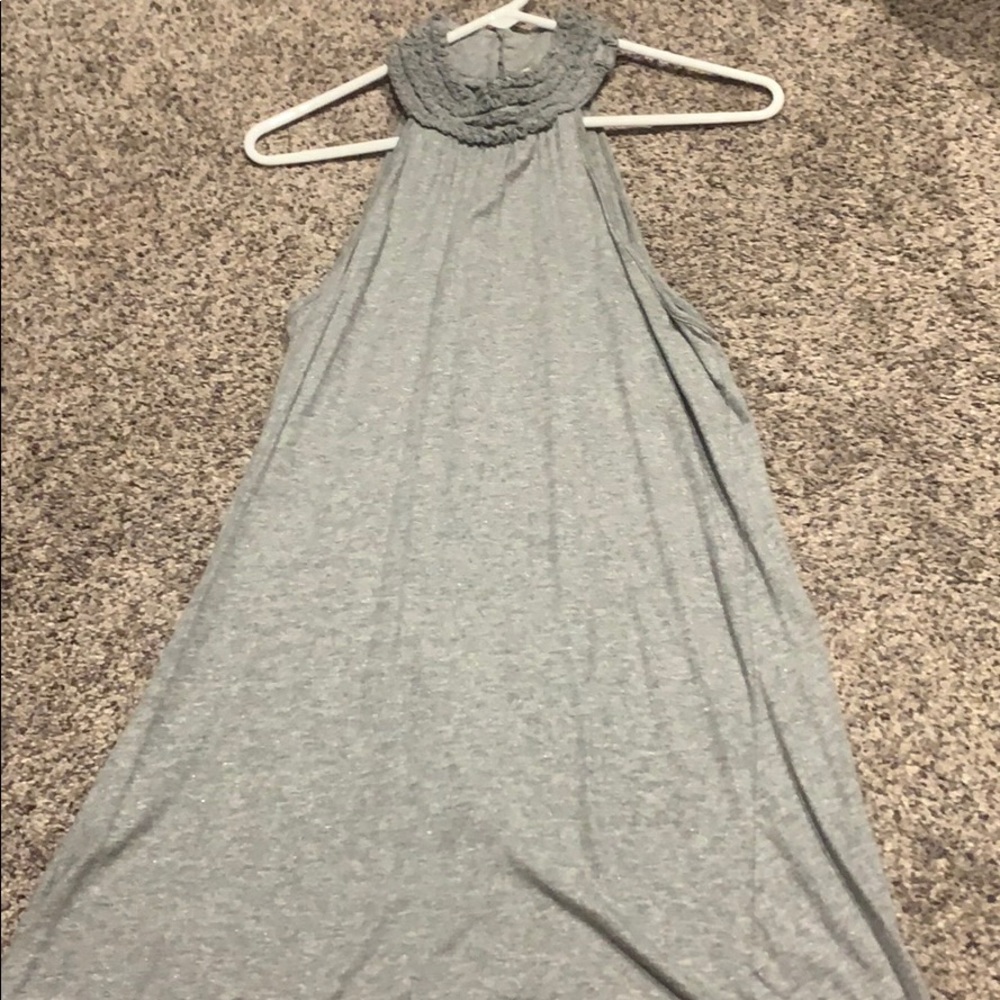 Grey dress (has a sparkly sheen to it)